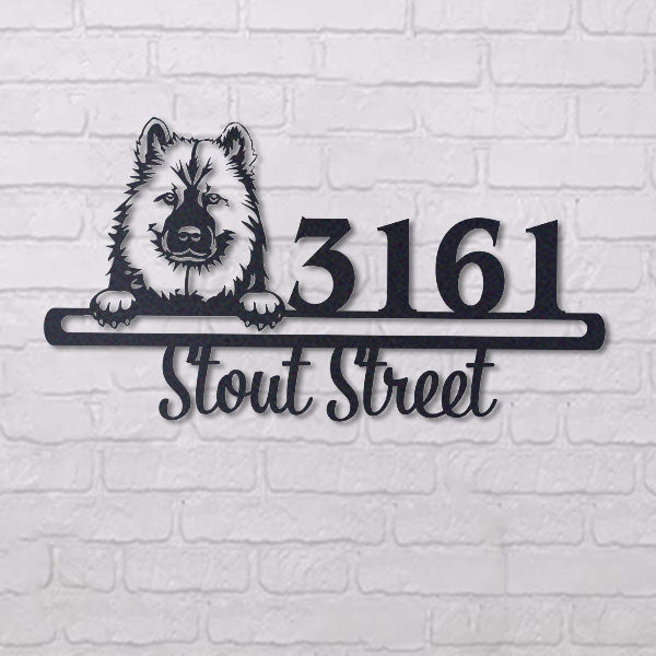 Cute Eurasier Address Sign House Number Address Plaque Dog Lovers Gift