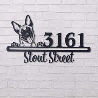 Thumbnail for Cute Belgian Shepherd    Address Sign, House Number Sign, Address Plaque, Dog Lovers Gift