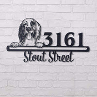 Thumbnail for Cute English Setter Address Sign House Number Address Plaque Dog Lovers Gift