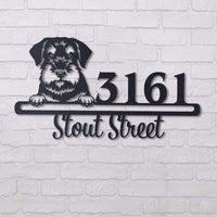 Thumbnail for Cute Standard Schnauzer Address Sign House Number Address Plaque Dog Lovers Gift