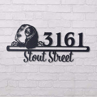 Cute Beagle Address Sign, House Number Sign, Address Plaque, Dog Lovers Gift