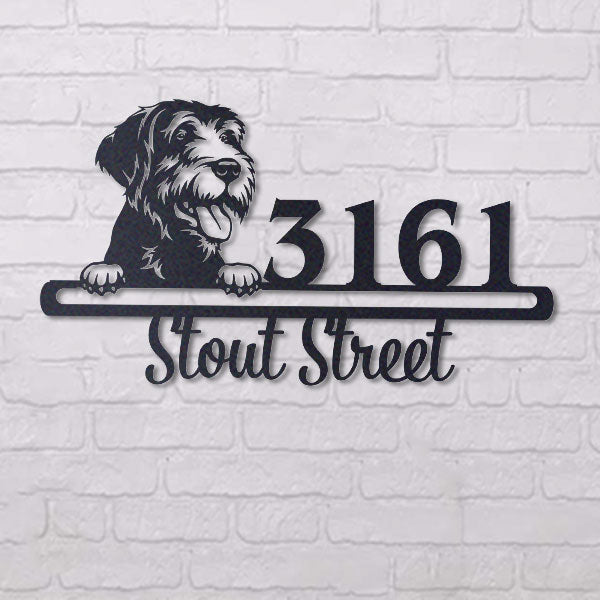Cute Spinone Italiano Address Sign House Number Address Plaque Dog Lovers Gift