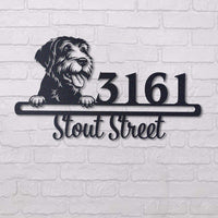 Thumbnail for Cute Spinone Italiano Address Sign House Number Address Plaque Dog Lovers Gift