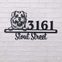 Cute Norfolk Terrier Address Sign, House Number Sign, Address Plaque, Dog Lovers Gift