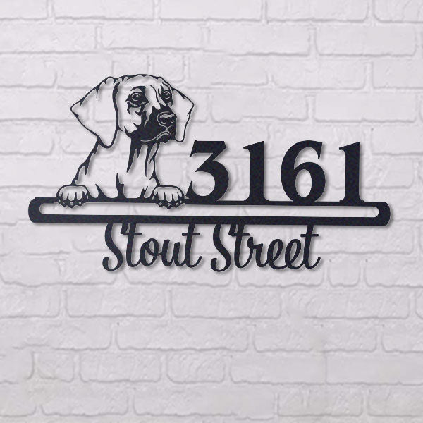 Cute Southern Hound Address Sign House Number Address Plaque Dog Lovers Gift