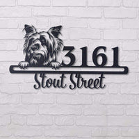 Thumbnail for Cute Australian Silky Terrier    Address Sign, House Number Sign, Address Plaque, Dog Lovers Gift