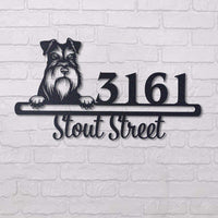 Thumbnail for Cute Miniature Schnauze    Address Sign, House Number Sign, Address Plaque, Dog Lovers Gift