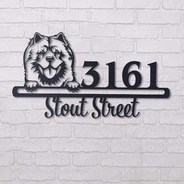 Cute Chow Chow Address Sign House Number Address Plaque Dog Lovers Gift