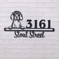 Thumbnail for Cute American English Coonhound  Address Sign, House Number Sign, Address Plaque, Dog Lovers Gift
