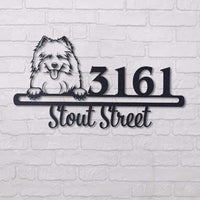 Thumbnail for Cute Samoyed Address Sign House Number Address Plaque Dog Lovers Gift