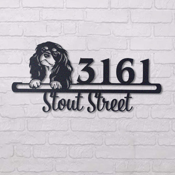 Cute American Cocker Spaniel  Address Sign, House Number Sign, Address Plaque, Dog Lovers Gift