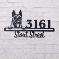 Thumbnail for Cute Malinois 2    Address Sign, House Number Sign, Address Plaque, Dog Lovers Gift
