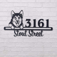 Thumbnail for Cute Alaskan Malamute 3  Address Sign, House Number Sign, Address Plaque, Dog Lovers Gift