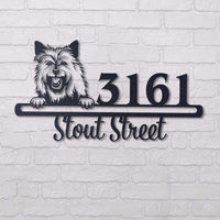 Thumbnail for Cute Cairn Terrier    Address Sign, House Number Sign, Address Plaque, Dog Lovers Gift