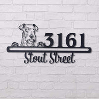 Thumbnail for Cute Lakeland Terrier    Address Sign, House Number Sign, Address Plaque, Dog Lovers Gift