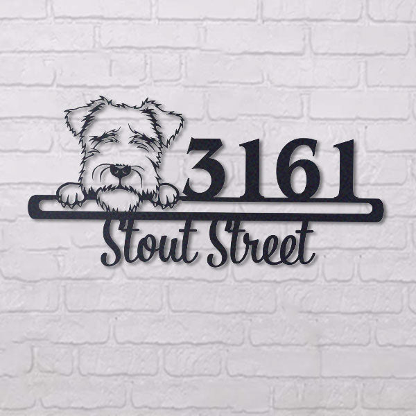 Cute Lakeland Terrier 1    Address Sign, House Number Sign, Address Plaque, Dog Lovers Gift