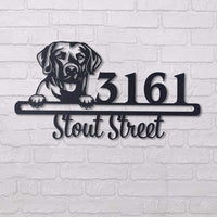 Thumbnail for Cute Labrador Retriever 2    Address Sign, House Number Sign, Address Plaque, Dog Lovers Gift