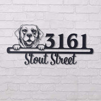 Thumbnail for Cute Labrador Retriever 1    Address Sign, House Number Sign, Address Plaque, Dog Lovers Gift