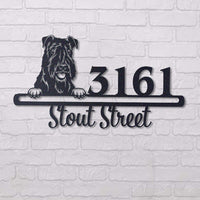 Thumbnail for Cute Kerry Blue Terrier    Address Sign, House Number Sign, Address Plaque, Dog Lovers Gift