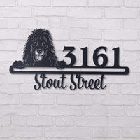 Thumbnail for Cute Irish Water Spaniel    Address Sign, House Number Sign, Address Plaque, Dog Lovers Gift