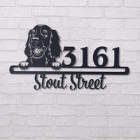 Thumbnail for Cute Irish Setter    Address Sign, House Number Sign, Address Plaque, Dog Lovers Gift