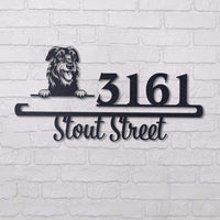 Cute Irish Wolfhound    Address Sign, House Number Sign, Address Plaque, Dog Lovers Gift