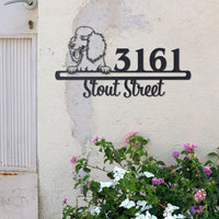 Thumbnail for Cute Poodle 4    Address Sign, House Number Sign, Address Plaque, Dog Lovers Gift