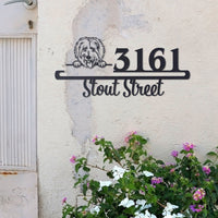 Cute Golden Poodle    Address Sign, House Number Sign, Address Plaque, Dog Lovers Gift