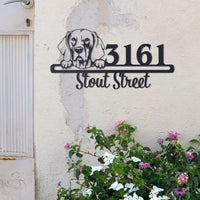Thumbnail for Cute Weimaraner    Address Sign, House Number Sign, Address Plaque, Dog Lovers Gift