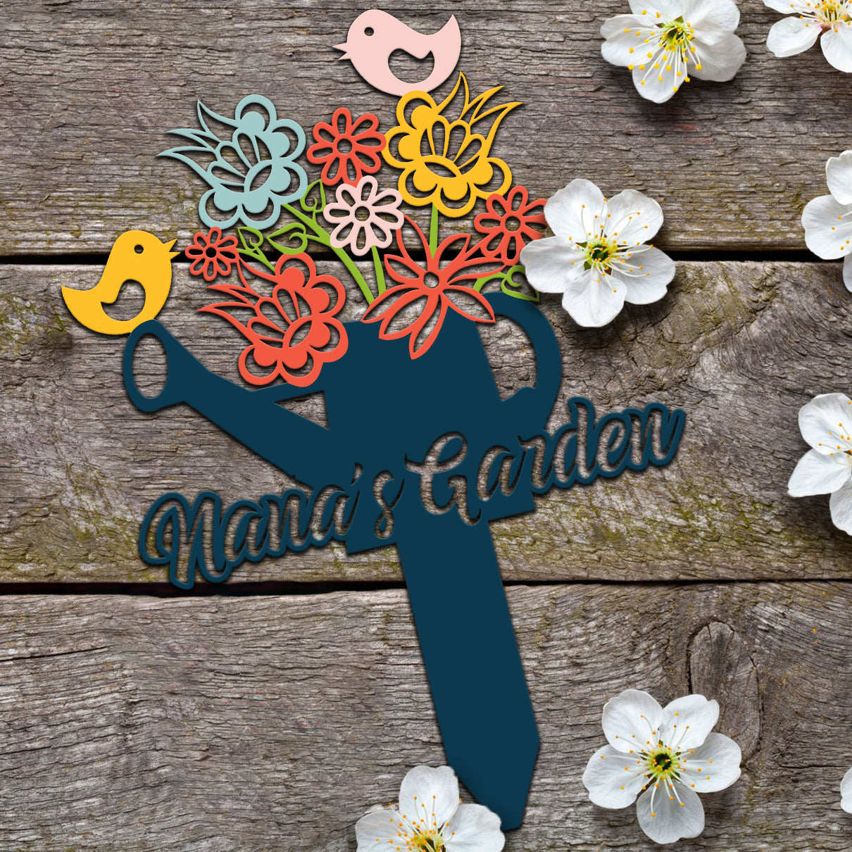 Family Color Metal Sign Garden Stake Nana's Garden Idea For Garden Decoration