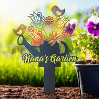 Thumbnail for Family Color Metal Sign Garden Stake Nana's Garden Idea For Garden Decoration