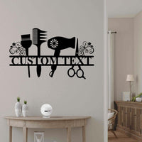 Thumbnail for Hair Stylist Barber Metal Sign Name Personalized