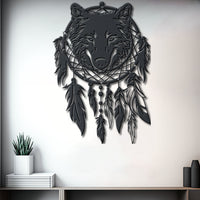 Thumbnail for Dream Catcher Metal Sign Wolf Metal Decoration