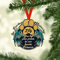 Thumbnail for Dog lovers Christmas Ornament In Loving Memory You Left Paw Print In Our Heart Forever