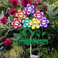 Thumbnail for Family Color Metal Garden Stake  Nana's Garden With Children Names Personalized