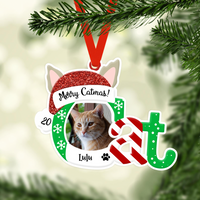 Thumbnail for Cat Lovers Personalized Christmas ornament Merry Catmas 2020